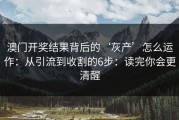 澳门开奖结果背后的‘灰产’怎么运作：从引流到收割的6步：读完你会更清醒
