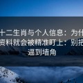 关于十二生肖与个人信息：为什么你一填资料就会被精准盯上：别把自己逼到墙角