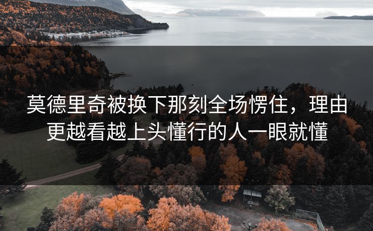 莫德里奇被换下那刻全场愣住,理由更越看越上头懂行的人一眼就懂 莫德里奇被换下那刻全场愣住,理由更越看越上头懂行的人一眼就懂